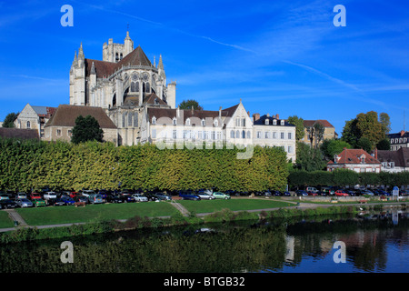 La Cathédrale (Saint-Etienne), Auxerre, Yonne, Bourgogne, France Banque D'Images