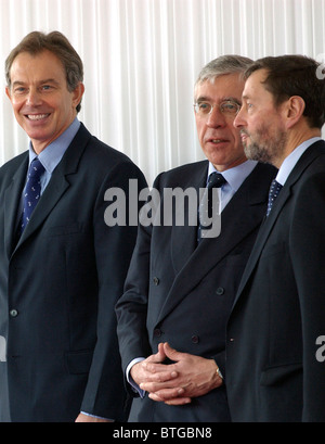 Le Ministre des affaires étrangères, M. Jack Straw Rt MP avec le ministre de l'Intérieur David Blunkett à Londres Banque D'Images