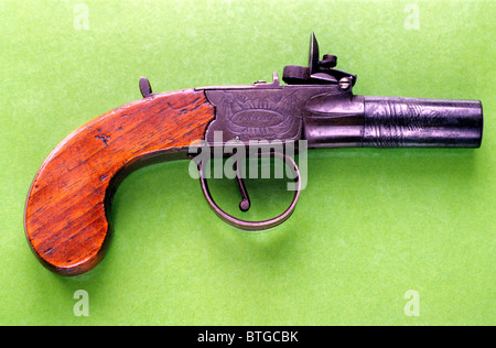 William Corder's Pistol, Moyses Hall Museum, Bury Saint Edmunds Suffolk Angleterre Corder Grange rouge assassin meurtre meurtres Anglais Banque D'Images