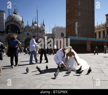 Mariée MARIÉ MARIAGE Venise Italie Venise Italie Venise ITALIE 11 Septembre 2010 Banque D'Images