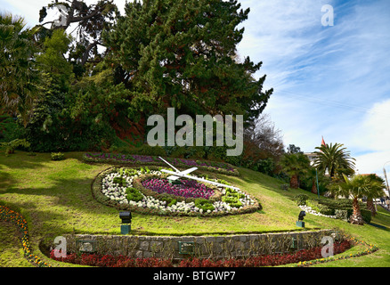 Grande horloge (Reloj de Flores), près de la plage Caleta Abarca à Vina del Mar, Chili Banque D'Images