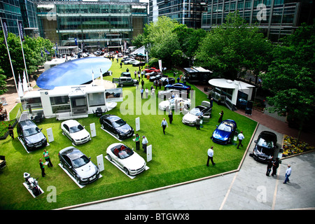 La Motor Expo à Canary Wharf Londres en 2011 Banque D'Images