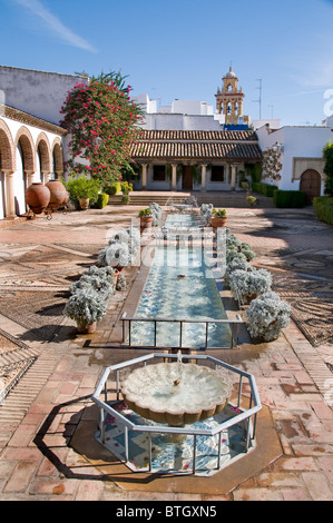Espagne Cordoue patio ou sur la cour intérieure du Palais Palacio Marques de Viana Banque D'Images
