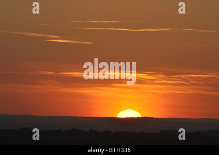 Sun Set Final Folkestone Kent Banque D'Images