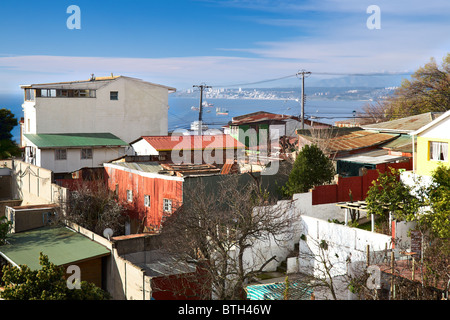 Vue du musée Pablo Neruda à Valparaiso, Chili Banque D'Images