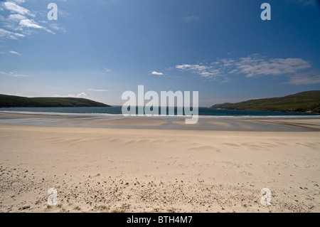 Le vaste Bagh Siar Bay sur la côte ouest de l'île de Vatersay, Hébrides extérieures, en Écosse. 6575 SCO Banque D'Images