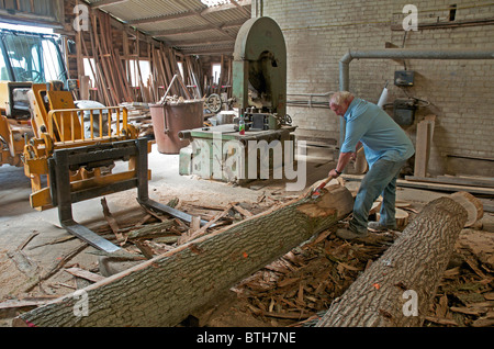 Les images prises dans un chantier de bois marchand dans le sud de l'Angleterre Banque D'Images