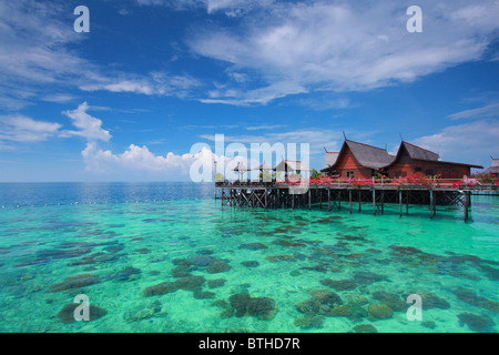 Une vue de l'Kapalai Resort de Semporna Sabah, Malaisie Banque D'Images