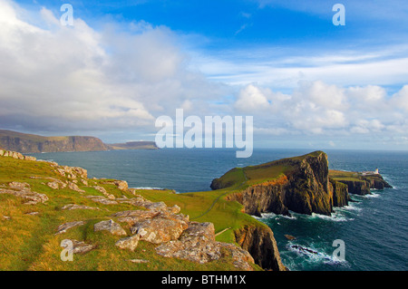 Neist Point Lighthouse, île de Skye, l'ouest des Highlands, Ecosse, U K, Europe Banque D'Images