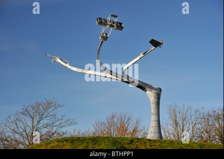 "Memorial l'esprit de vol'. Loch Lanark, Hyndford Street, Lanark, Lanarkshire, Écosse, Royaume-Uni, Europe.