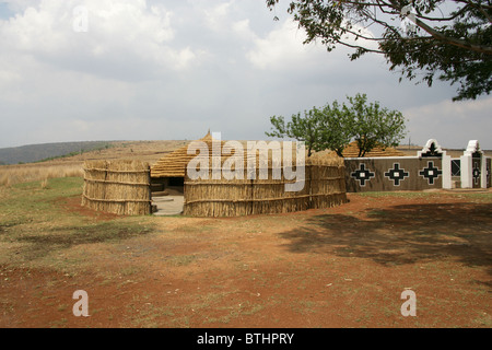 Village de la culture Ndebele, Botshabelo, Afrique du Sud. Banque D'Images
