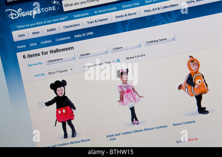 Halloween Disney Store site web en ligne Banque D'Images