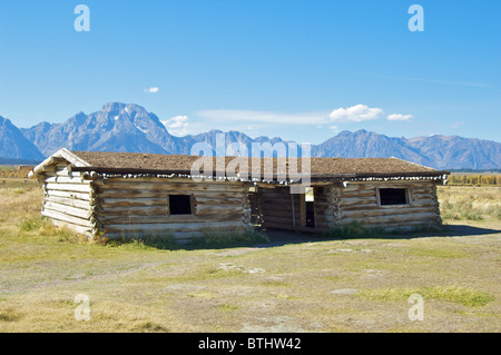 Le Cunningham Cabin, Grand Teton National Park Banque D'Images