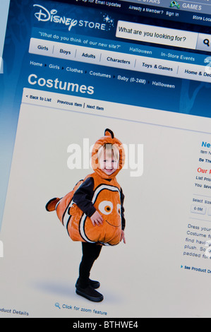 Halloween Disney Store site web en ligne Banque D'Images