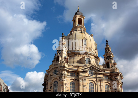 La Dresdner Frauenkirche, Dresde, Saxe, Allemagne Banque D'Images