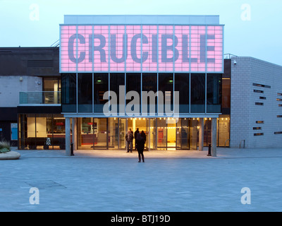 Théâtre Crucible Sheffield, soir Banque D'Images