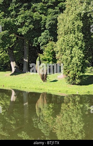 Parc, Nieborow, comté de Lowicz, Voïvodie de Lodz, Pologne Banque D'Images