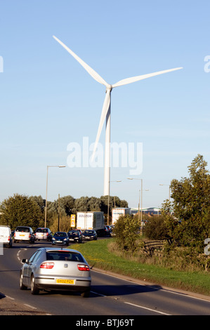 La production d'énergie éolienne Peterborough Banque D'Images