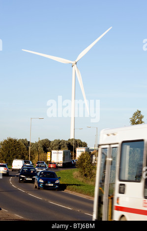 La production d'énergie éolienne Peterborough Banque D'Images