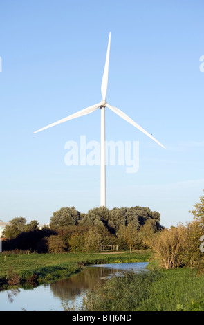 La production d'énergie éolienne Peterborough Banque D'Images