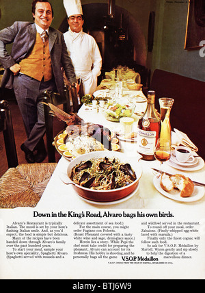 Publicité pour Medaillon cognac dans le magazine vers 1970 Banque D'Images