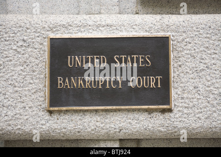 United States Bankruptcy Court dans le Lower Manhattan à 1 Bowling Green, NEW YORK. Banque D'Images