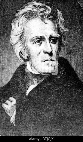 Andrew Jackson (1767-1845) 7e président des États-Unis. Banque D'Images