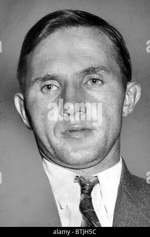 Bruno Richard Hauptmann (1899-1936) arrêté comme suspect dans l'enlèvement de Lindbergh, 9/20/34 Banque D'Images