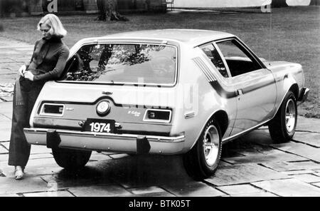 American Motors Le Gremlin, le premier construit deux porte-voiture sous-compacte, avec un hayon arrière et soulevez-gate, modèle 1974. Photo : Banque D'Images