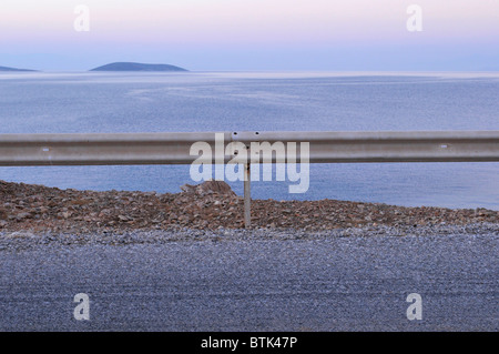 Rail de protection par la mer Banque D'Images