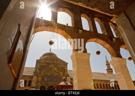 La grande mosquée umayad à Damas, Syrie Banque D'Images