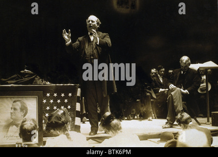 William Jennings Bryan, au cours de 1908 de la Convention Nationale Démocratique. Carte de l'armoire, 1908 Banque D'Images