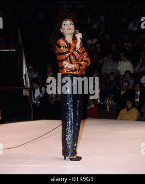 Connie Francis, 1982, Millrun Playhouse Theatre, à la ronde, Niles, Illinois. Banque D'Images