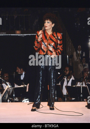 Connie Francis, 1982, Millrun Playhouse Theatre, à la ronde, Niles, Illinois. Banque D'Images