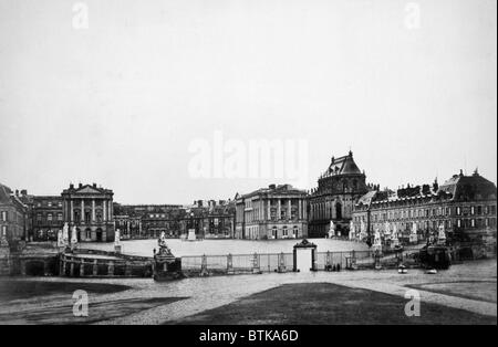 Le Château de Versailles, ch. 1880. Banque D'Images