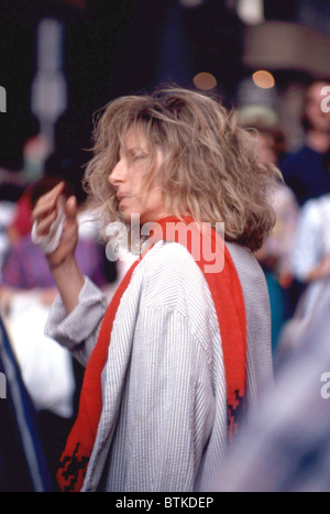 Les écrous, Barbra Streisand sur emplacement dans le lower Manhattan, New York en octobre 1986, 1987. Banque D'Images