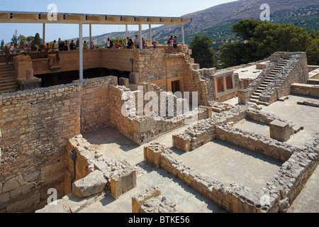 Portrait de la ruiné Palais de Knossos. L'île de Crète, Grèce. Banque D'Images