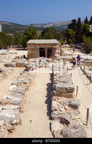 Ruines du palais de Knossos. Crète, Grèce. Banque D'Images