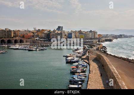 Vieux port de Héraklion. Crète, Grèce. Banque D'Images