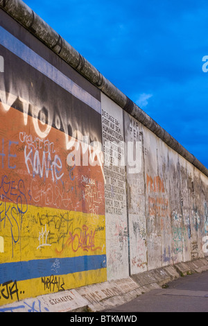 Mur de Berlin, East Side Gallery, Berlin, Allemagne Banque D'Images