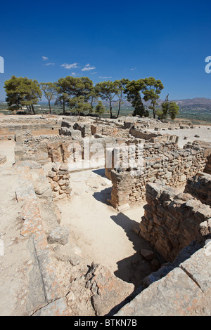 Ruines du palais Minoen de Phaistos. Crète, Grèce. Banque D'Images