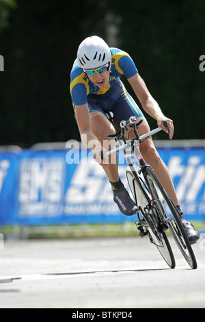 Sebastian BALCK SWE racing dans les Championnats du Monde Route UCI 2010 Banque D'Images