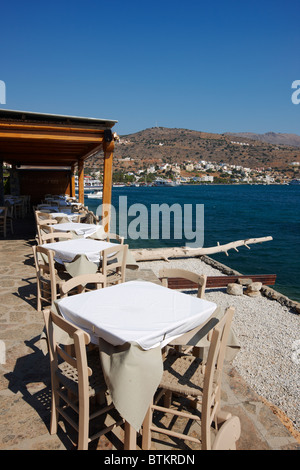 Elounda village. Crète, Grèce. Banque D'Images