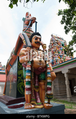 Temple Guardian Village à Moolankudi,District Shanghai, Tamil Nadu, Inde du Sud, Inde. Banque D'Images