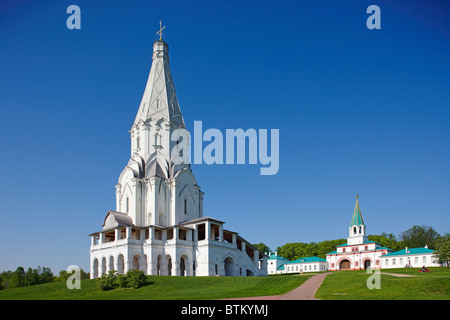 Église de l'Ascension avec toit de tented rare dans le domaine de Kolomenskoye.Moscou, Russie. Banque D'Images