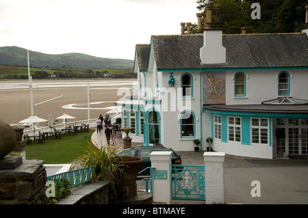 L'hôtel à Portmeirion ('The Village' dans la série télévisée des années 1960 "Le Prisonnier"), au nord du Pays de Galles. Banque D'Images