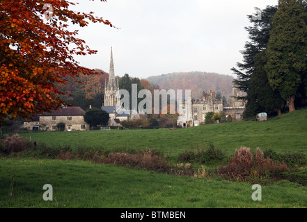 Teffont Evias - Église et manoir, Wiltshire, Angleterre Banque D'Images