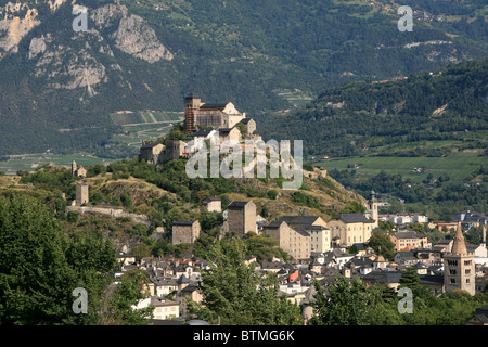 Château de Valère Sion, canton du Valais, Suisse, Europe Banque D'Images