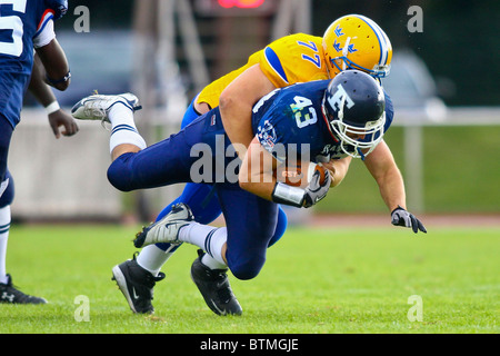 Essen, Allemagne - 25 juillet la France bat la Suède 14-7 pendant le championnat européen le 25 juillet 2010. Banque D'Images