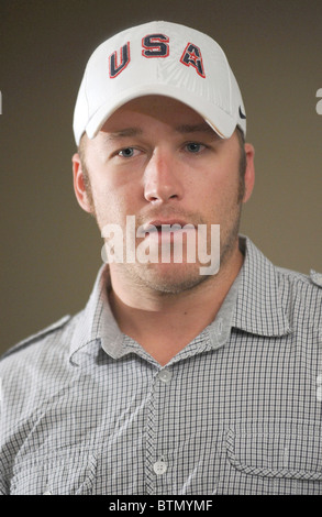 2010 Médaille d'or olympique Bode Miller Conférence de presse Banque D'Images